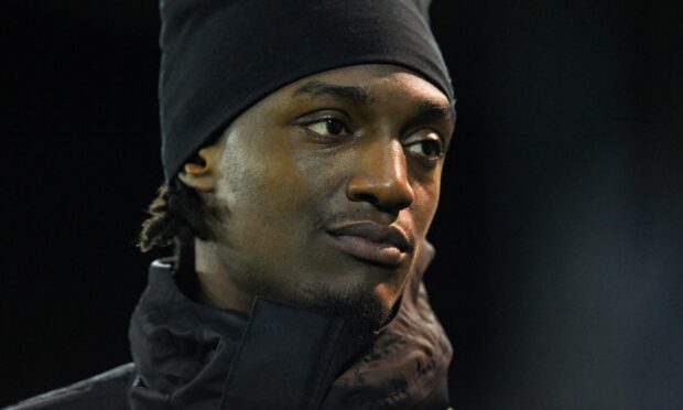 Aberdeen's Anthony Stewart during the 2-1 loss at Kilmarnock, a game where he was suspended. Image: SNS