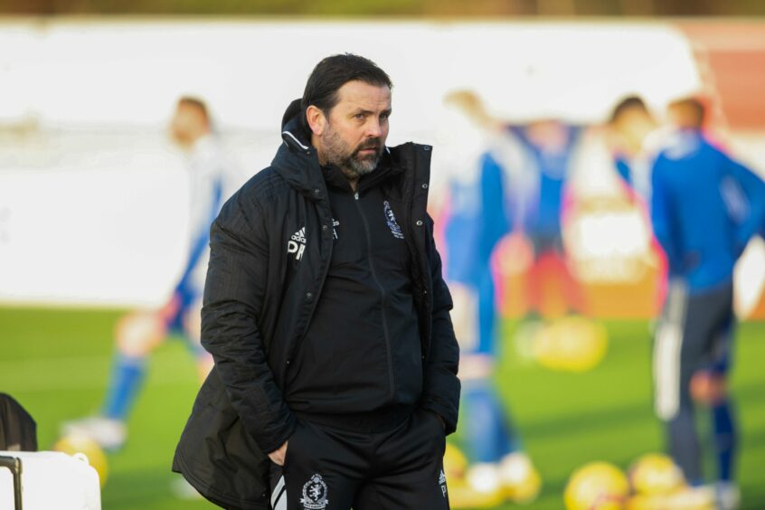 Paul Hartley made his return to the Cove dugout. Image: SNS