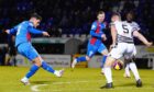 Cammy Harper goes for goal for Inverness. Images: Simon Wootton/SNS Group