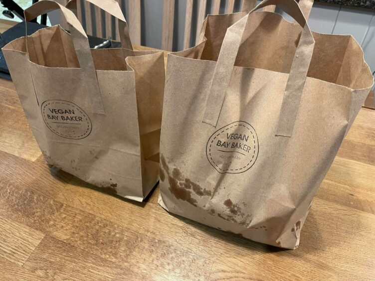 Two Too Good To Go bags from Vegan Bay Baker Peterhead