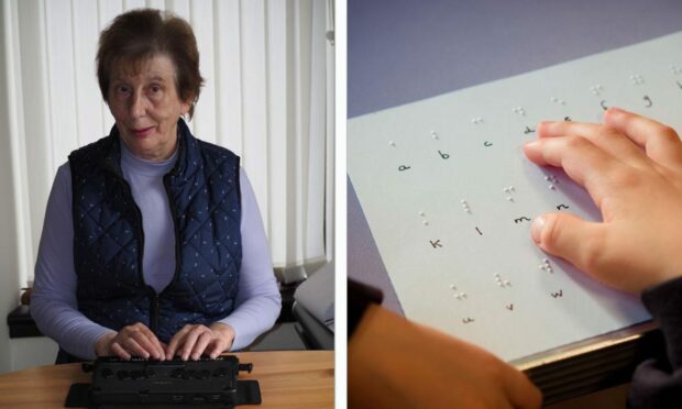 Marie Harrower has joined the campaign to add Braille to food packaging. Image: Sight Scotland & Sight Scotland Veterans.