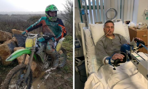 Andy Rudge, 44, suffered major internal injuries, more than 20 broken bones, nerve damage, and had his right leg amputated following the two-vehicle crash on the A9 at Culbokie in July 2019. Image: Andy Rudge.