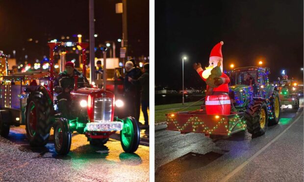 A total of 179 tractors and agricultural vehicles took part in the 2022 event. Image: Orkney Christmas 2022 Tractor Run/Facebook.