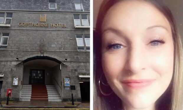 Sarah Craig attacked refugees outside the Copthorne Hotel in Aberdeen. Image: Facebook/DC Thomson