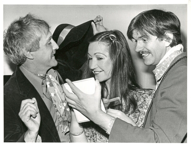 Three Studio Theatre Group actors during a rehearsal