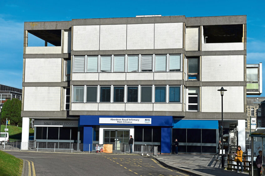 Aberdeen Royal Infirmary was found to have 14 areas in which RAAC may have been used. Image: Kenny Elrick/DC Thomson.