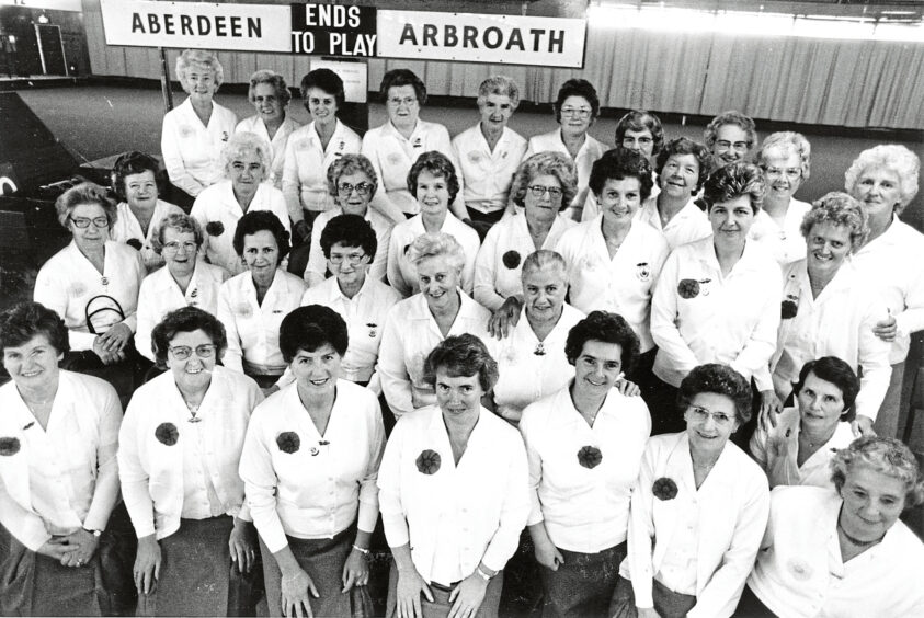 1985 - The Aberdeen and Arbroath teams before their CIS Inter Club League match.