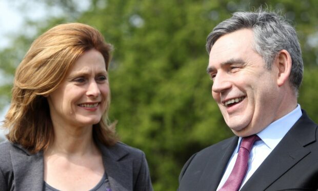 Sarah and Gordon Brown pictured in 2010.