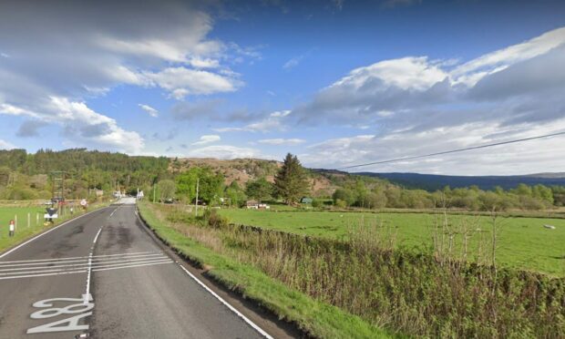 The A82 Inverness to Fort William road was closed for a short time following a one-vehicle crash. Image: Google Maps