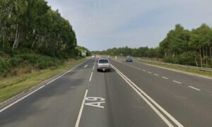The crash happened on the A9's southbound carriageway at its junction with the A95. Image: Google Street View