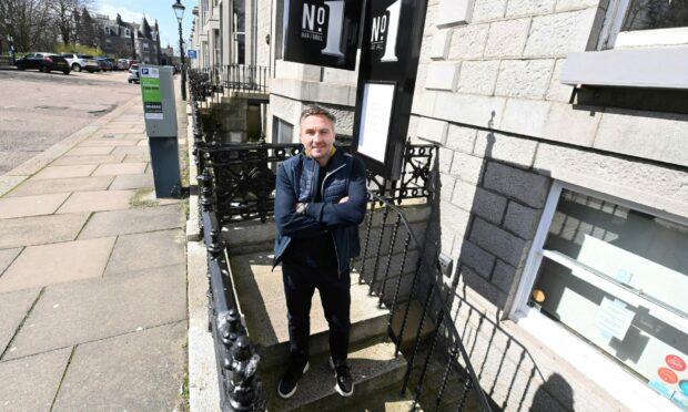 Kevin Dalgleish last year standing outside the building that now houses Amuse. The restaurant has been honoured by the Michelin Guide. Image: Chris Sumner/DC Thomson