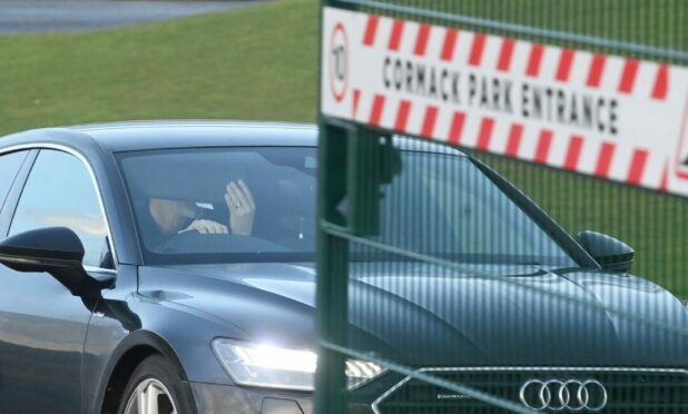 Jim Goodwin leaving Cormack Park on Tuesday. Image: Chris Sumner/DC Thomson