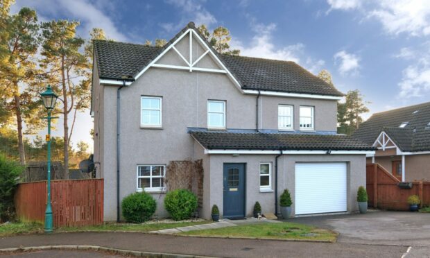 Number 12 Chestnut Grove is in a quiet cul-de-sac in Banchory.
