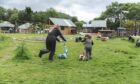 Children at play at outdoor nursery in Highlands