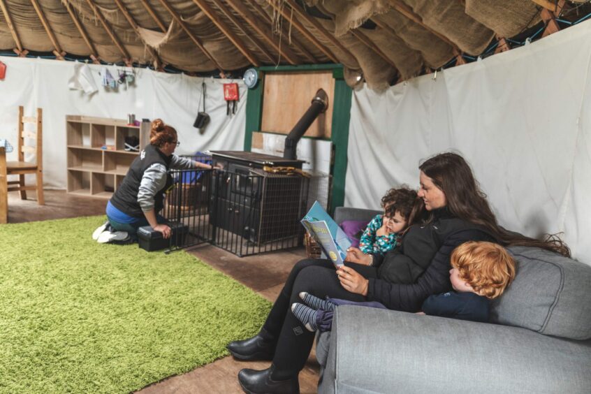 Reading session at Highlands outdoor nursery