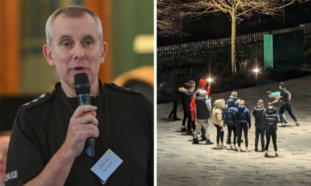 Antisocial behaviour which plagued Union Street throughout 2022 has now spread into the newly reopened Union Terrace Gardens. City centre police commander David Paterson has pledged "robust" action to tackle the problem. Image: Kenny Elrick/Alastair Gossip/DC Thomson.