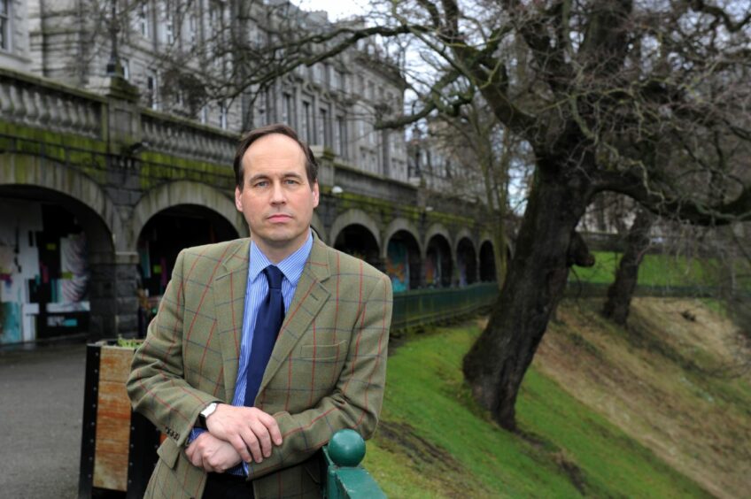 Councillor Martin Greig - pictured in Union Terrace Gardens before the £30m refurbishment - said the antisocial behaviour reported in UTG was "worrying". Image: Kenny Elrick/DC Thomson