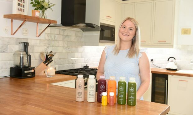 Vanessa Bremner is over the moon that her Aberdeenshire cold-pressed juices will appear on TV. Image: Paul Glendell/DC Thomson