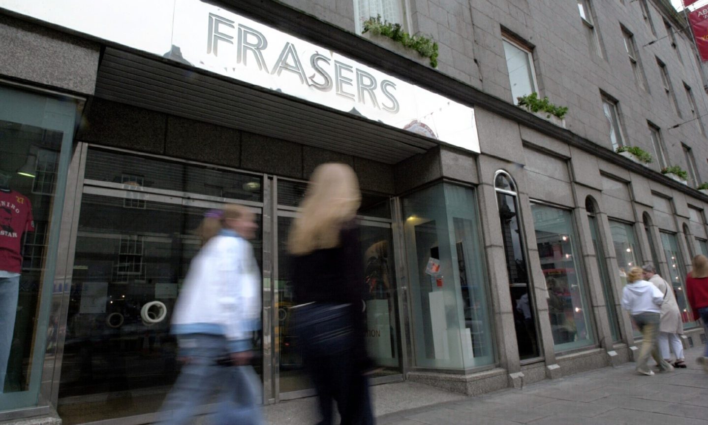 'Frasers' signage on storefront