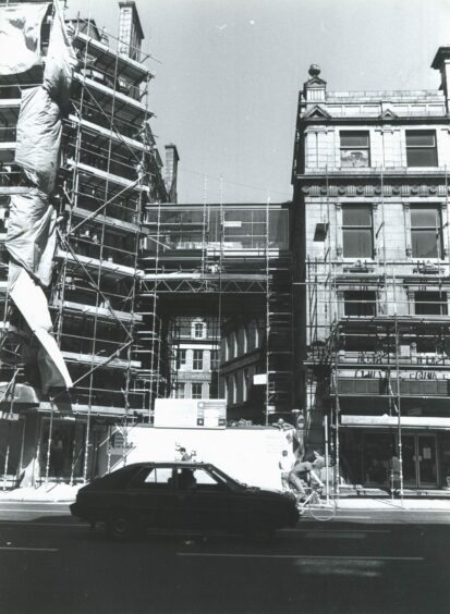 Construction on Union Street's flagship store