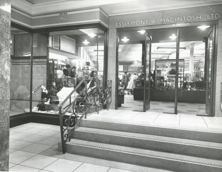 The front of the prestigious Aberdeen store on Union Street in the 1960s.