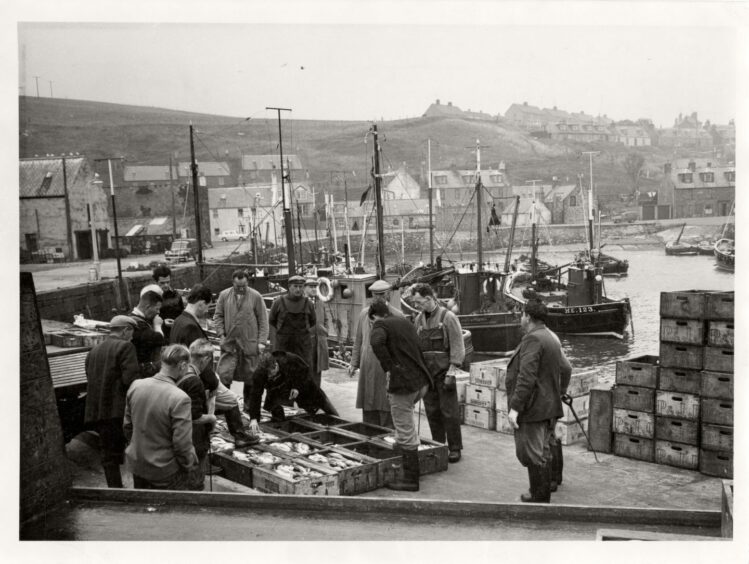 1962: Gourdon fish market picture by The P&J.  Image: DC Thomson Archives