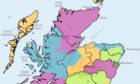The coloured areas show the Boundary Commission for Scotland's proposed new UK parliamentary constituencies. Image: Boundary Commission for Scotland/DC Thomson