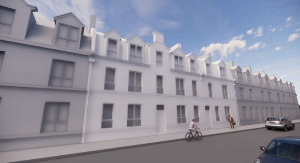 An artist's impression of the proposed new flats on Hollybank Place. Image: Aberdeen City Council
