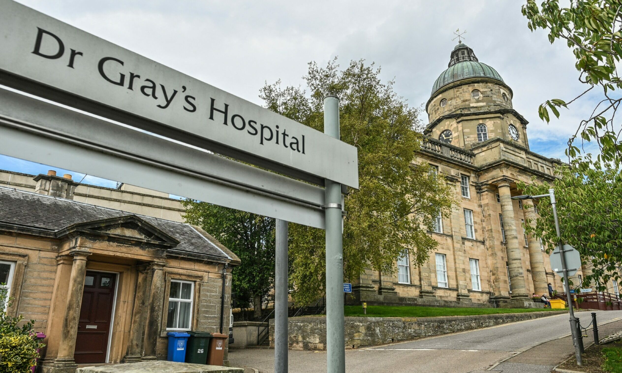 Exterior of Dr Gray's Hospital in Elgin, where maternity services will be enhanced by the upcoming NHS recruitment drive.
