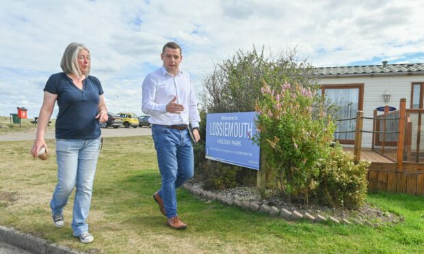 Moray MP Douglas Ross is requesting a meeting with Park Holidays UK, owners of Lossiemouth Holiday Park, to discuss the escalating situation as lodge owners sight concerns. Image: Jason Hedges/ DC Thomson.