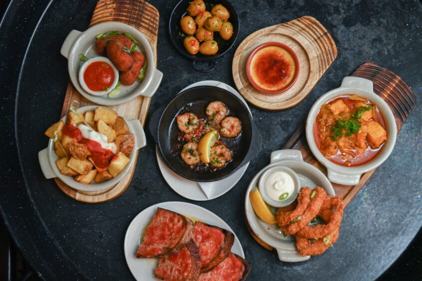 Tapas dishes from La Tortilla Asesina, available in Inverness