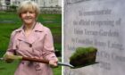 Former Labour council leader Jenny Laing cut the sod to begin work in Union Terrace Gardens in 2019. She came out of retirement for a photo opportunity in December - as the overbudget and late reopening of UTG took place. Image: DC Thomson.