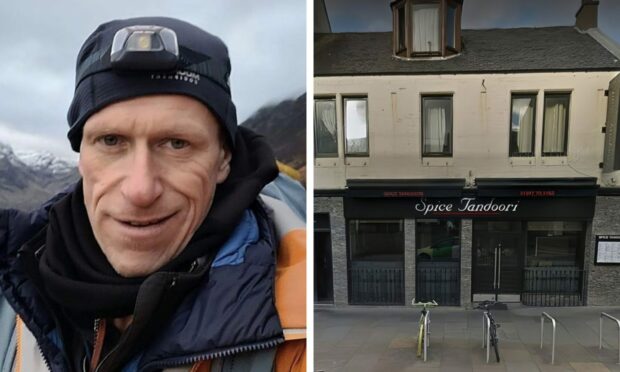 Jonathon Holmes refused to pay for a meal at the Spice Tandoori. Images: Facebook / Google Street View