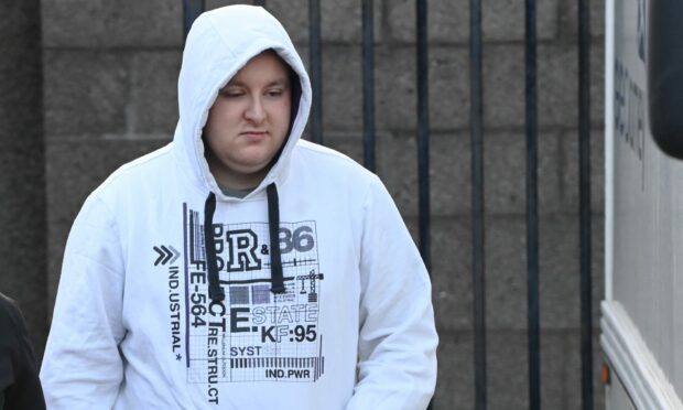 Connor Ferries is taken back to prison from Aberdeen Sheriff Court. Image: DC Thomson