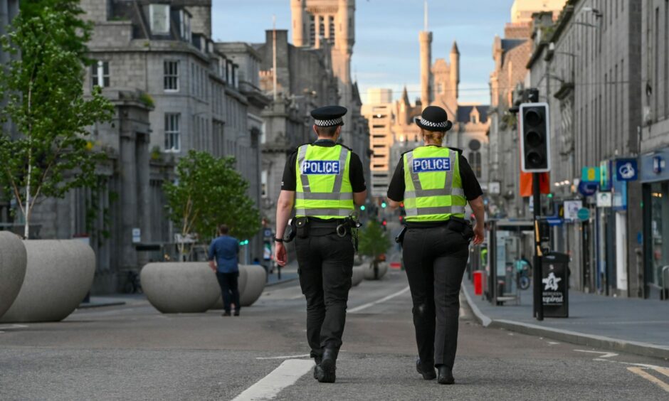 Police in Aberdeen.