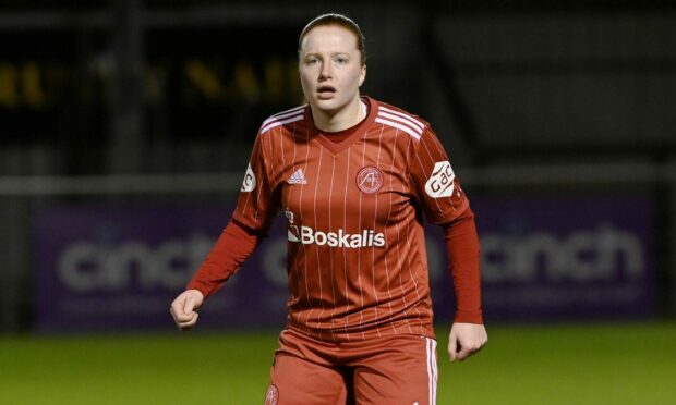 Aberdeen Women forward Hannah Stewart.
Image: Kenny Elrick/ DC Thomson