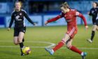 Chloe Gover in action for Aberdeen Women against Hamilton Accies. Image: Kenny Elrick/DC Thomson