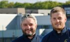 Josh Winton, right, pictured with Alex Gray, has been appointed co-manager of Banks o' Dee. Paul Lawson, not in picture, will also serve as co-manager