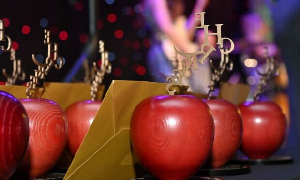 Trophies for winners of the Cherries Awards