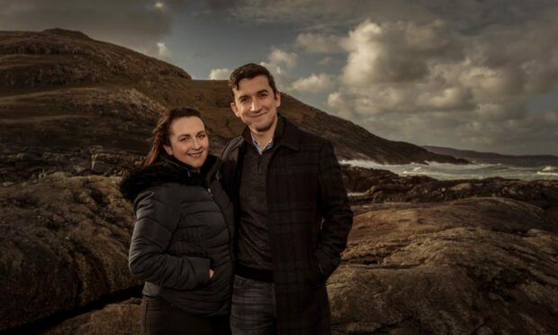 Isle of Barra Distillers owners Katie and Michael Morrison. Image: Isle of Barra Distillers