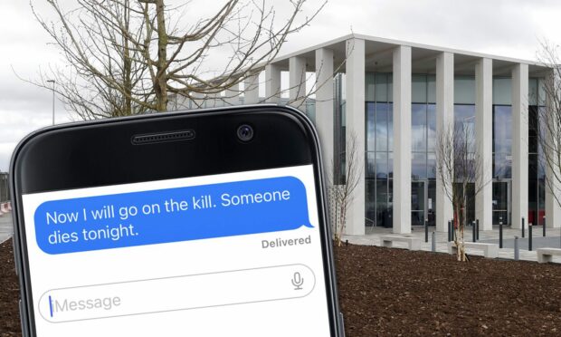 Christopher Matthew admitted sending a threatening text message to his ex-partner when the case called at Inverness Sheriff Court. Image: DC Thomson