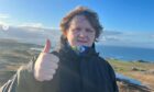 Lewis Capaldi urged people to sign up to Doddie Aid after climbing Ben Hogh on Coll. Image: Lewis Capaldi/Instagram
