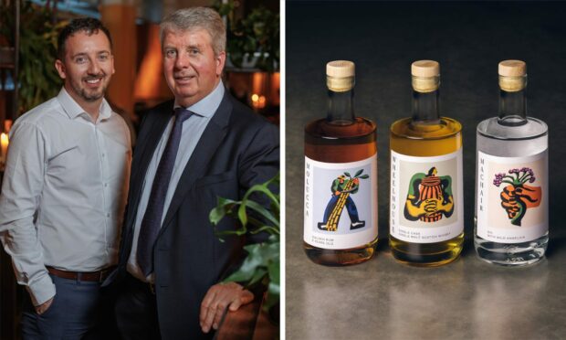 From left: Angus E (son) and Angus A (MacMillan (father) have launched MacMillan Spirits. Image: DC Thomson Design team