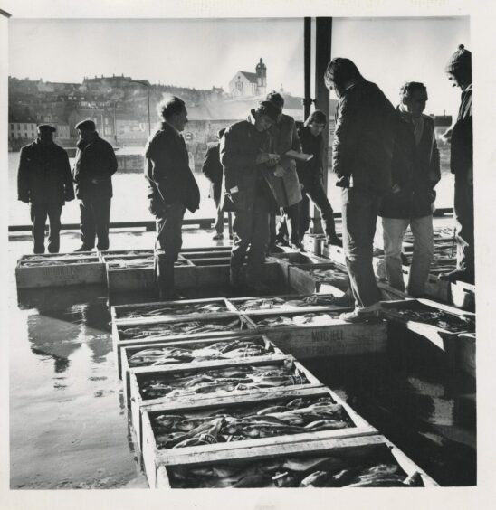 1974: Macduff fish market.  Image: DC Thomson Archives