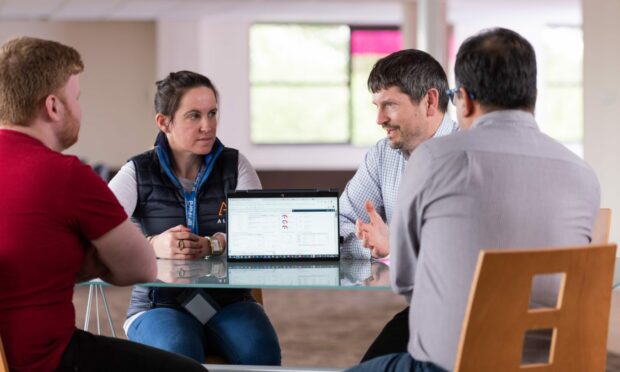 Alto CEO Bruce Skinner, second from the right, talking IT with Matthew Forsyth, Jacqueline Robertson and Alex Araujo. Image Granite PR