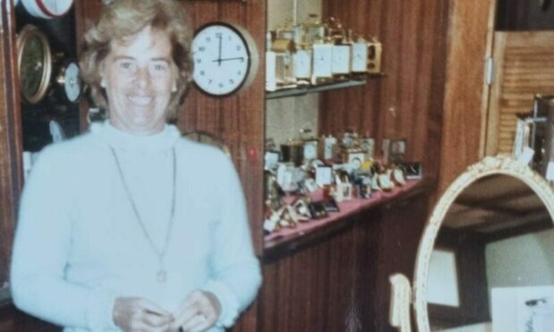 Kathleen Stevenson, former proprietor of Dunnett the jeweller in Montrose.
