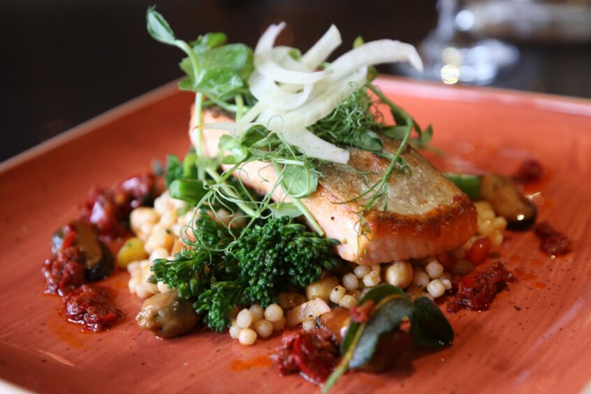 A salmon dish from the mustard seed.