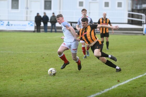 Callum Murray, right, has signed a three-year contract extension with Huntly