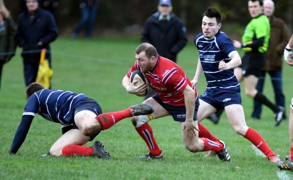 Ben Inglis in action for Aberdeen Grammar. Image: Chris Sumner/DC Thomson