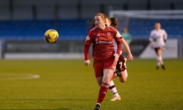 Aberdeen Women forward Hannah Stewart. Image: Darrell Benns/DC Thomson